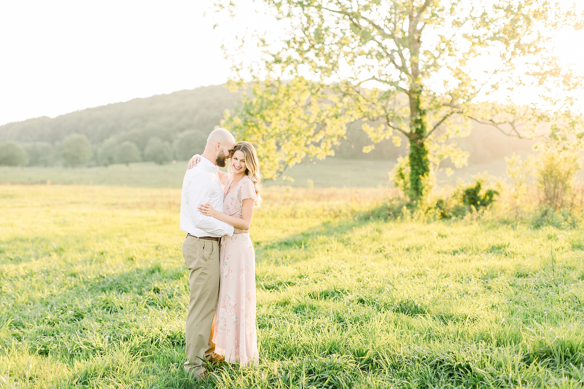 Golden Hour Engagement Session at Valley Forge_
